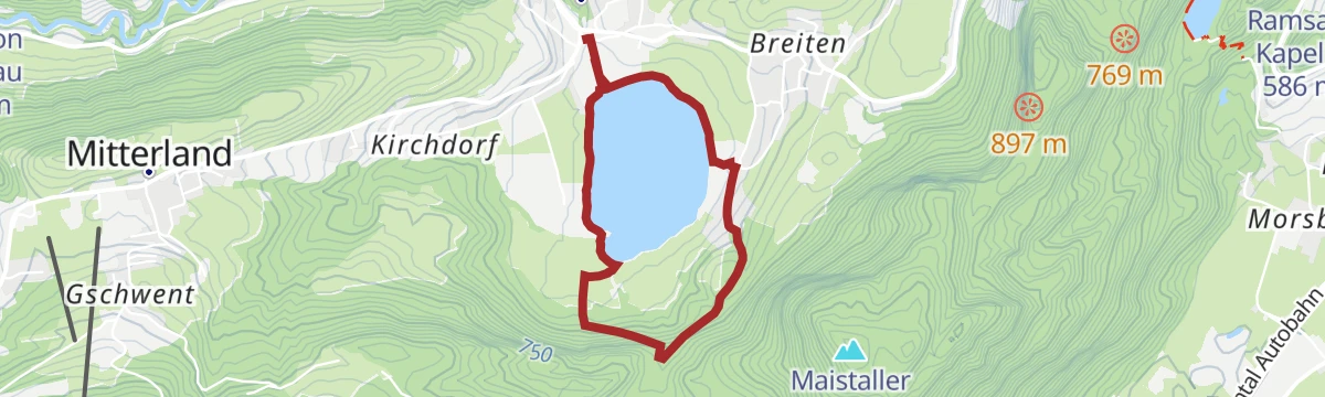 Route map: Spazierrunde Thiersee